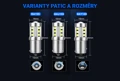 LED žiarovka P21/5W BAY15D 15SMD 3,5W bielá