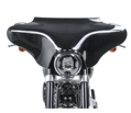 Maska batwing bez plexiskla pre motocykle Chopper a Custom - čierna lesklá