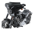 Maska batwing bez plexiskla pre motocykle Chopper a Custom - čierna lesklá