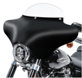 Maska batwing s čírim plexisklom pre motocykle Chopper a Custom - matná čierna