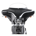 Maska batwing s čírim plexisklom pre motocykle Chopper a Custom - lesklá čierna