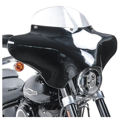 Maska batwing s čírim plexisklom pre motocykle Chopper a Custom - lesklá čierna
