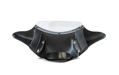 Maska batwing s čírim plexisklom pre motocykle Chopper a Custom - lesklá čierna