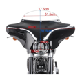 Maska batwing s čírim plexisklom pre motocykle Chopper a Custom - lesklá čierna