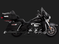 Čierne tlmiče výfukov Vance & Hines Monster V SLIP-ON pre Harley-Davidson Touring 2017 -