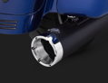 Čierne tlmiče výfukov Vance & Hines Monster Round SLIP-ON pre Harley-Davidson Touring 2017 -