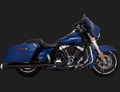 Čierne tlmiče výfukov Vance & Hines Monster Round SLIP-ON pre Harley-Davidson Touring 2017 -