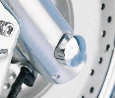 1-244 Chrómovaná krytka matky prednej osky pre Honda VF750 / VT750 a VT1100