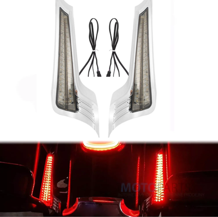 LED zadné osvetlenie na kufre pre Harley-Davidson Touring 2014–2023 - chróm / dýmová