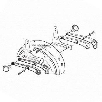 Montážna sada pre HARLEY DAVIDSON, chróm 527-1040A