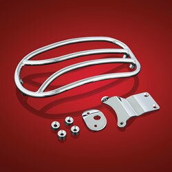 Chrómovaný sólo nosič na zadný kufor pre Honda VT750 Aero. 