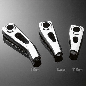 HIGHWAY HAWK Nádstavce riadidiel TECH GLIDE pre motocyklové riadidlá 25 / 22mm, M12, 75mm, chróm (56-0332) 