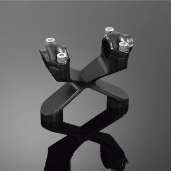 HIGHWAY HAWK Nádstavce riadidiel CROSS pre motocyklová riadidlá 25mm, M10 / 12, čierne (56-062B) 