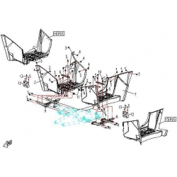 Nášľap / stupačka pravá dlhá pre cfmoto 500 X5