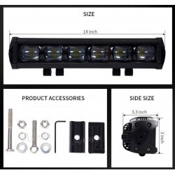 LED panelový pás 60W cree 6x10W 8D novinka 2019