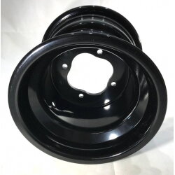 Hliníkový ráfik 9x8 4/115 3+5 zadný 4mm, čierny