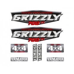 Sada nálepiek Yamaha Grizzly 700, strieborná
