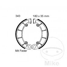 Brzdové čeľuste s pružinou EBC pre Shadow VT750 C2 Spirit RC53 2007-2009