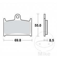 Brzdové doštičky Carbon CRQ TRW pre Triumph Rocket 2300 2004-2016