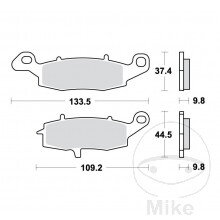 Brzdové doštičky Sinter SH TRW Alternative: 7377047 pre Suzuki Intruder M1500 2009-2011