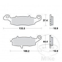 Brzdové doštičky Standard TRW Alternative: 7378763 pre Kawasaki Vulcan 1600 2003-2008