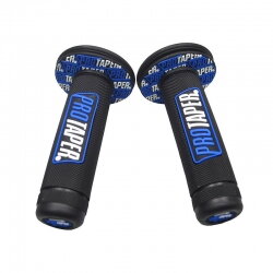 Gumené gripy na riadidlá ATV protaper, čierna a modrá