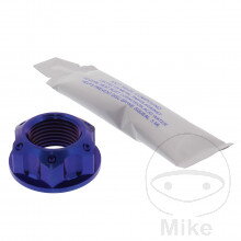 Matica M18X1.50 mm 27MM Titan modrý pre Honda Shadow VT1100 C2 ACE SC32 1995-2000