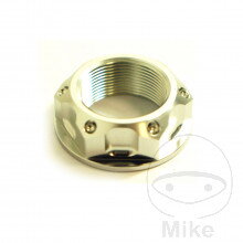 Matka krku riadenia M22X1.00 mm Alu strieborný pre Yamaha MT09 / FZ09 RN29 2013-2016 