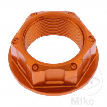 Matka krku riadenia M24X1.00 mm Alu oranžový pre Honda VT750 DC RC48 Black Widow 2000-2003