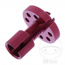 Nastavovacia skrutka lanka JMP M8 Alu červená pre Honda VT750 DC RC48 Black Widow 2000-2003