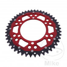 Rozeta DUA 46Z pre reťaz 525 červená ZF vnútorný priemer 110 rozstup dier 130 pre Yamaha MT09 / FZ09 RN29 2013-2016 