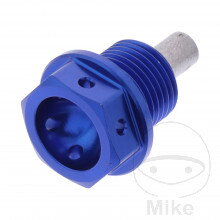Skrutka výpusť oleja MAG JMP BO M14X1.25 mm 12 mm Alu Racing blau  pre Suzuki VS1400 Intruder 1987-2003
