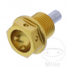 Skrutka výpusť oleja MAG JMP BO M14X1.25 mm 12 mm Alu Racing gold pre Suzuki VL1500 Intruder 1998-2012