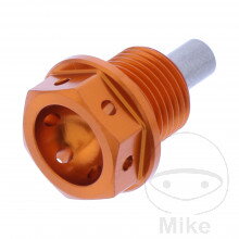 Skrutka výpusť oleja MAG JMP BO M14X1.25 mm 12 mm Alu Racing orange  pre Suzuki VS1400 Intruder 1987-2003