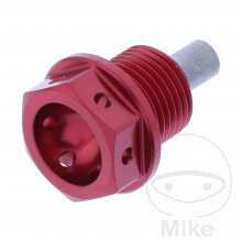 Skrutka výpusť oleja MAG JMP BO M14X1.25 mm 12 mm Alu Racing rot  pre Suzuki VS800 Intruder 1992-2000