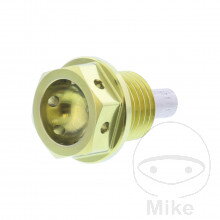 Skrutka výpusť oleja MAG JMP BO M14X1.5 mm 12 mm Titan gold pre Yamaha MT09 / FZ09 RN69 2021-2023 