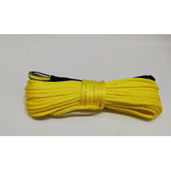 Syntetické lano na navijak, žlté 6mm, 15m