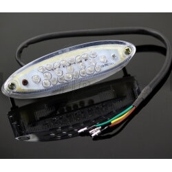 Univerzálne zadné svietidlo pre športové štvorkolky, priehľadné sklo