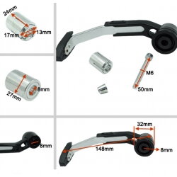 Vonkajšia montáž chrániča ruky X-ATV, čierna