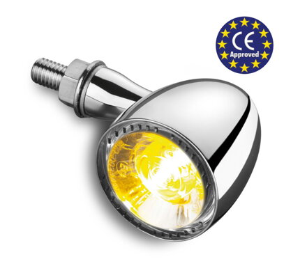 KELLERMANN - LED smerovky s pozičným svetlom pre motocykle BULLET 1000 PL WHITE CHROM
