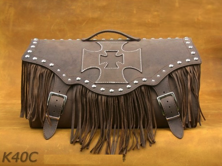 Kožená zadná brašňa - kufor - 1ks (K40C)