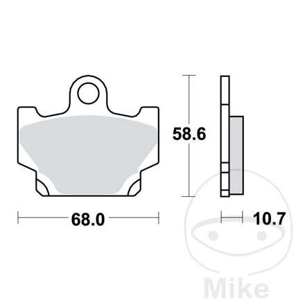 Predné brzdové platničky TRW MCB524 štandard organické – Yamaha XV 250, Yamaha XV 500
