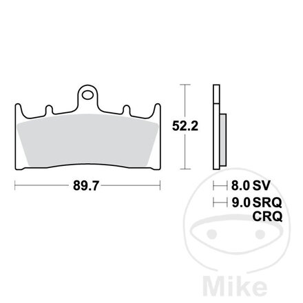 Predné brzdové platničky TRW MCB659SV sinter SV – Kawasaki VN 1500, Kawasaki VN 1600, Suzuki VZ 1600