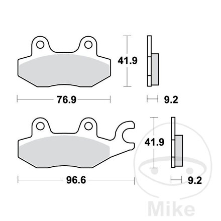 Predné brzdové platničky TRW MCB663 organické – Honda VT 125