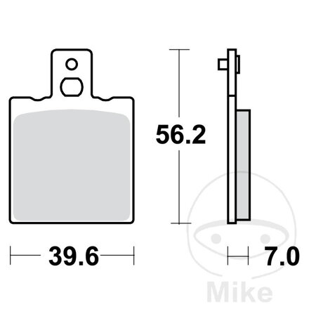 Predné/zadné brzdové platničky TRW MCB75 organické – Hyosung GV 125, Hyosung GV 300