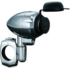 Kuryakyn - Chrómovaná nabíjačka 12V s objímkou na rididlá s priemerom 25mm