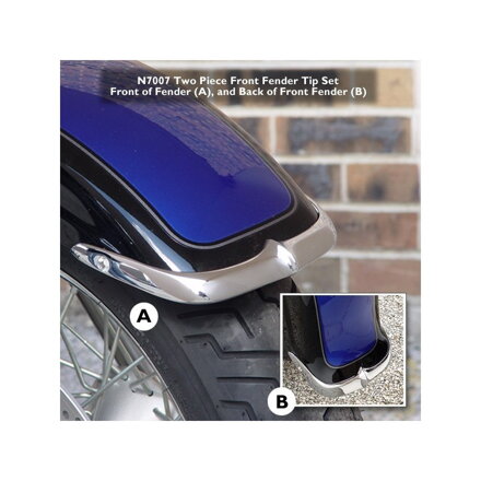 NC - Chrómované lemy na predný blatník pre Suzuki Intruder C800 2001-2009 - pár