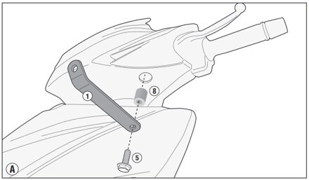 GIVI KIT NA MONTÁŽ PLEXI 440A/441A A6106A