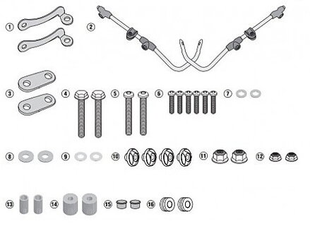 GIVI MONTÁŽNA SADA NA PLEXI 6109A