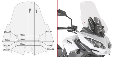 GIVI PLEXI KAWASAKI VERSYS 650 D4122ST